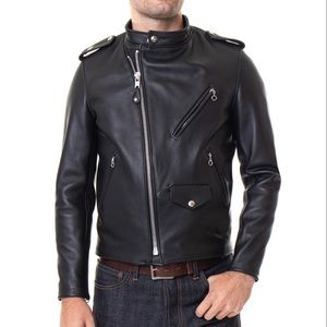 SCHOTT Leather Jacket - Cafecto hybrid